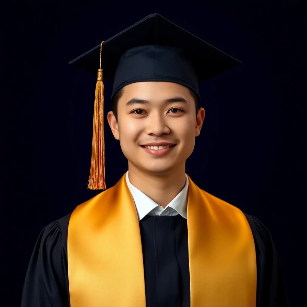AI generated graduation portrait - SelfAI photo studio